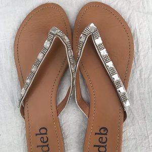 Rhinestone Sandals. Size (8)